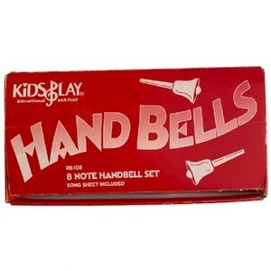 Kids Play Hand Bells 8 Note Musical Set Color Coded Educational Fun Montessori
